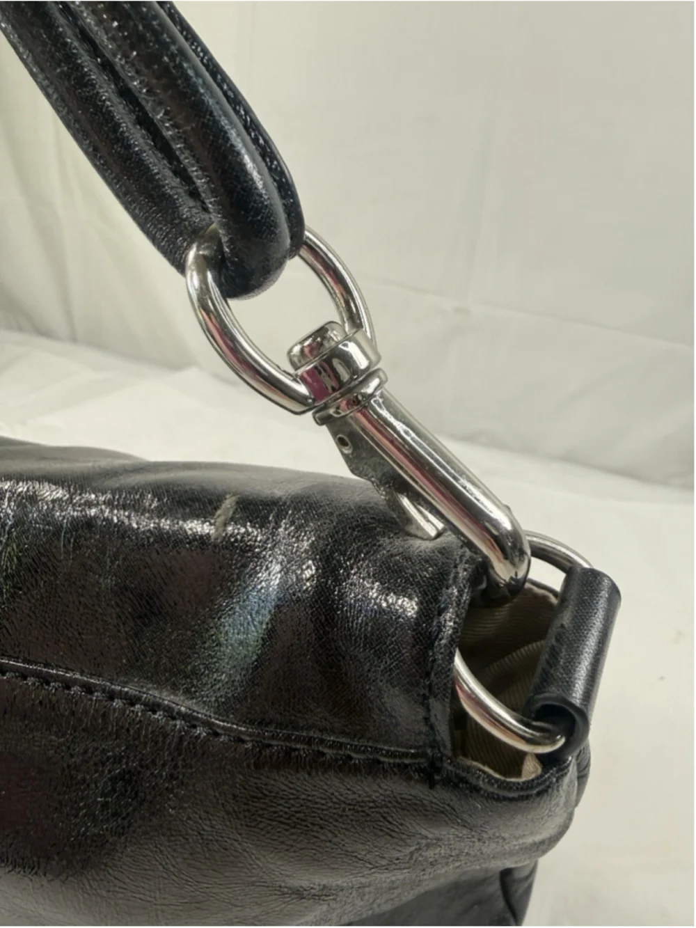 Donald J Pliner Black Leather Bag Purse